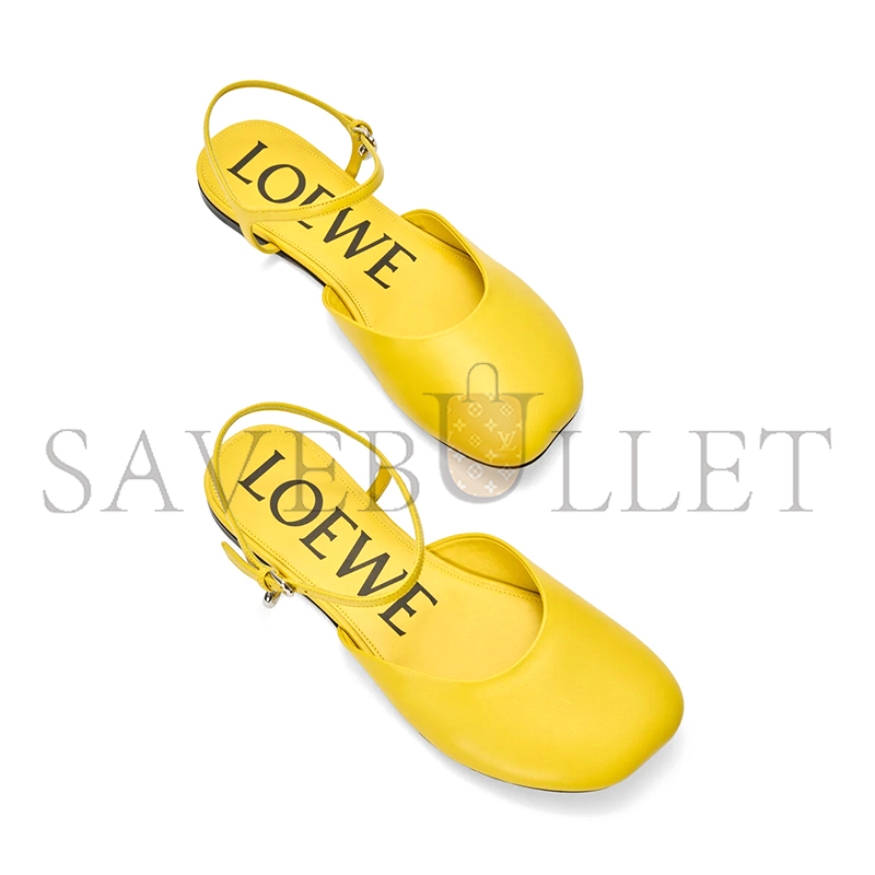 L0ew* toy ankle strap ballerina in lambskin llst466x10